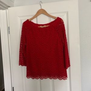 Talbots Lined Lace top